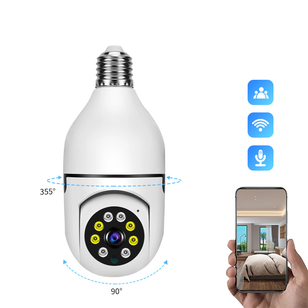 Wireless Light Bulb Surveillance Camera Panoramic Smart High-Definition Light Bulb Type Surveillance Camera Light Bulb