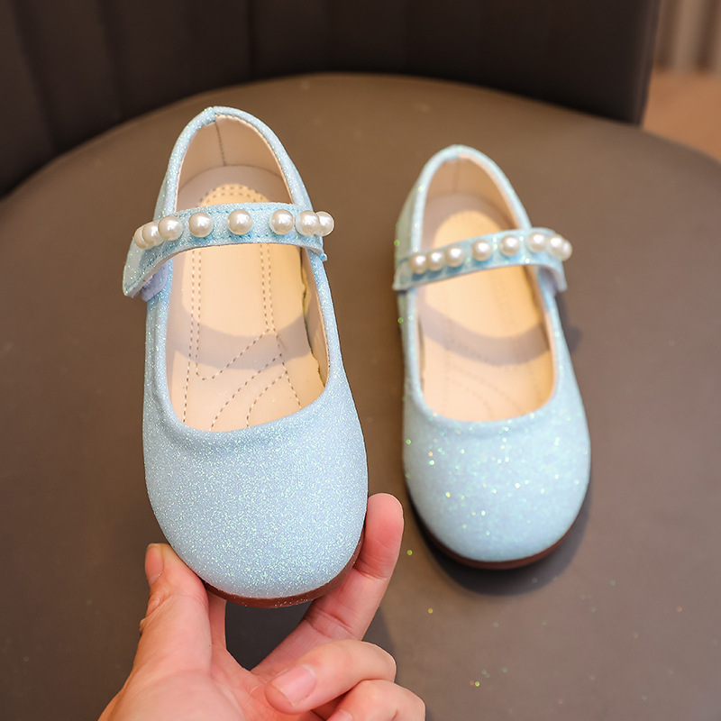 2025 Spring and Autumn Korean Style New Girls' Leather Shoes Foreign Trade Order Princess Single Shoes Children's Velcro Performance Dance Shoes