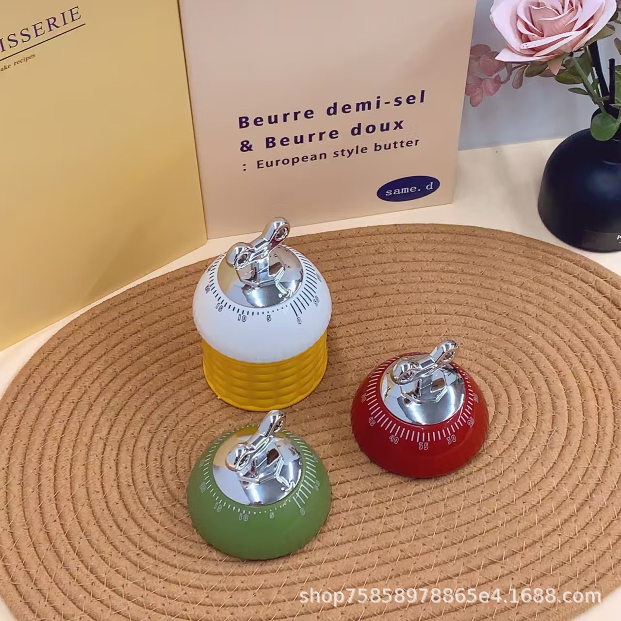 Kitchen Timer Refrigerator Timer Reminder Kitchen Mechanical Clockwork Magnetic Timer Magnetic Suction Type Without Battery