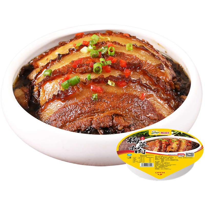 Congchu Meicai Braised Pork 170g Takeaway Pre-Made Hunan Cuisine Quick Cooking Package Fast Food Semi-Finished Dishes Wholesale