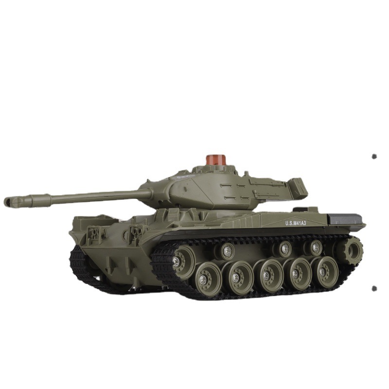 Cross-border hot sale Meizhi remote control car 1:30 American M41A3 tank double handle military remote control tank car model
