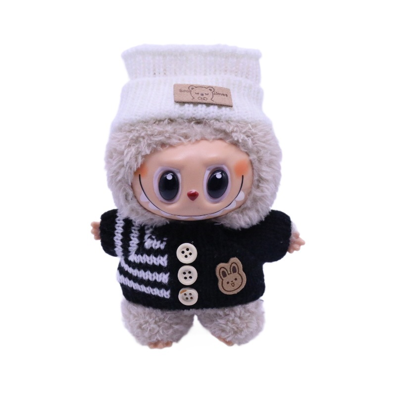 17cm Rab cloth doll clothes labubu plush doll clothes