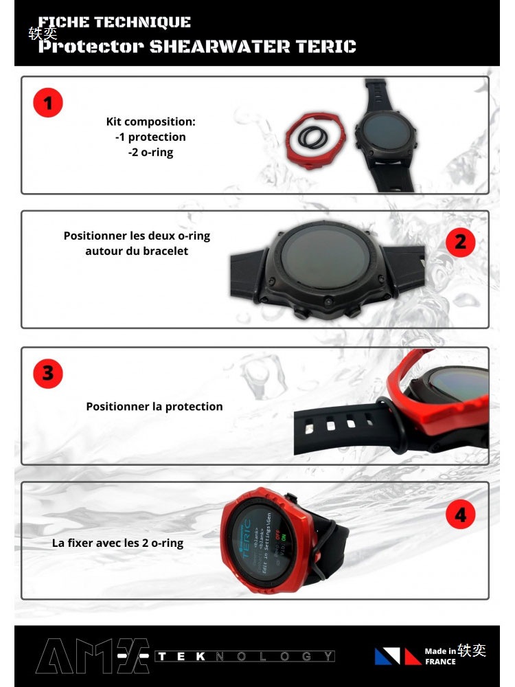 French Amx Shearwater Teric Protective Case Diving Computer 8 Colors Anodized Aluminum