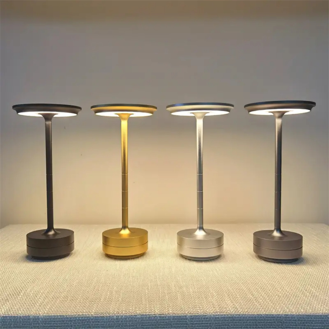 Алюминиевая UFO 5V атмосферная настольная лампа, без проводов, домашний декор, USB зарядка, сенсорное управление, для спальни, ресторана, бара, беспроводная