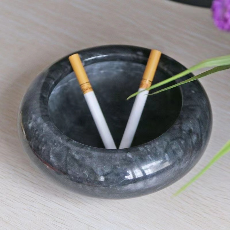 Натуральный волнистый серый нефритовый пепельница с крышкой, вечерняя красная круглая крышка, сигаретная чаша, декор для корпоративных встреч, подарок премиум-класса