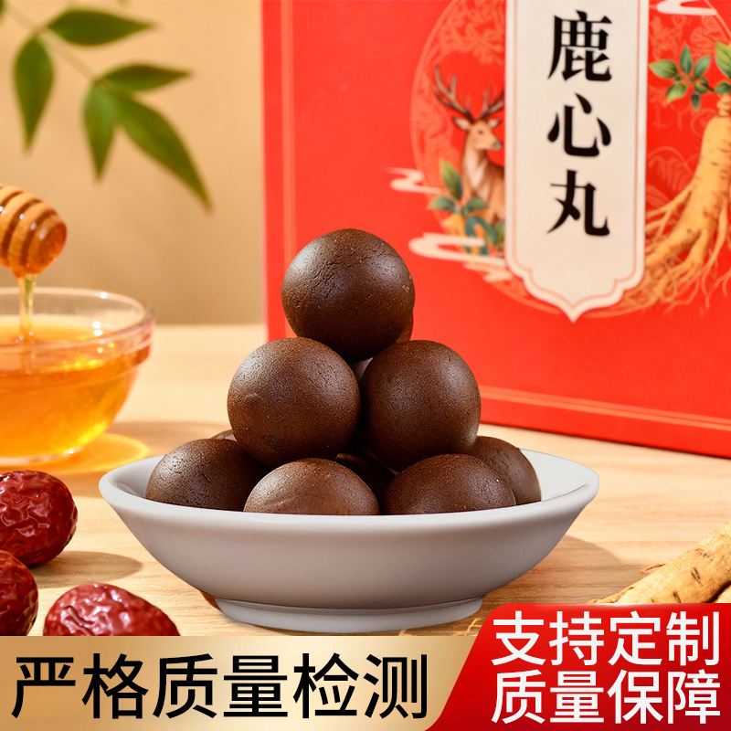 Пилюли из оленевого сердца OEM, аутентичные сырьевые материалы с горы Чанбай, формула на основе лекарственных и съедобных ингредиентов, индивидуальные пилюли из оленевого сердца OEM