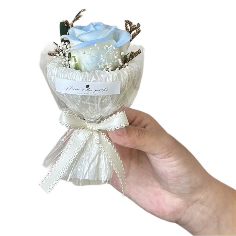 Soap Bouquet Mini Little Rose Eternal Flower Gift Dried Flower Mini Accompanying Gift for Girlfriends Birthday Ornaments Foreign Trade Batch