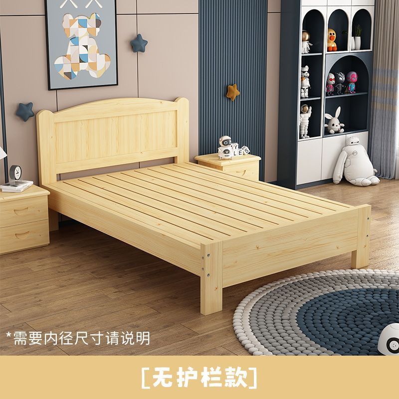 Solid Wood Children's Splicing Bed for Boys and Girls, Princess Bed with Guardrails, Solid Wood Widened Splicing Bed, Single Bed, Wholesale for 12