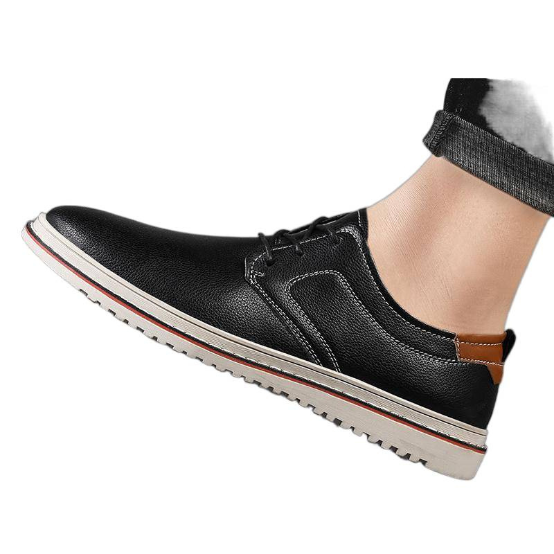 New Casual Shoes New Cross-Border Large Size Hand-Sewn Casual Leather Shoes for Men - Leather Shoe Size