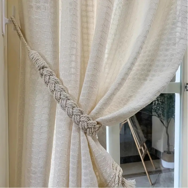 Cross-border Hot Selling Simple Nordic Style Cotton and Hemp Rope Curtain Strap Wholesale Curtain Storage Handmade Rope Strap