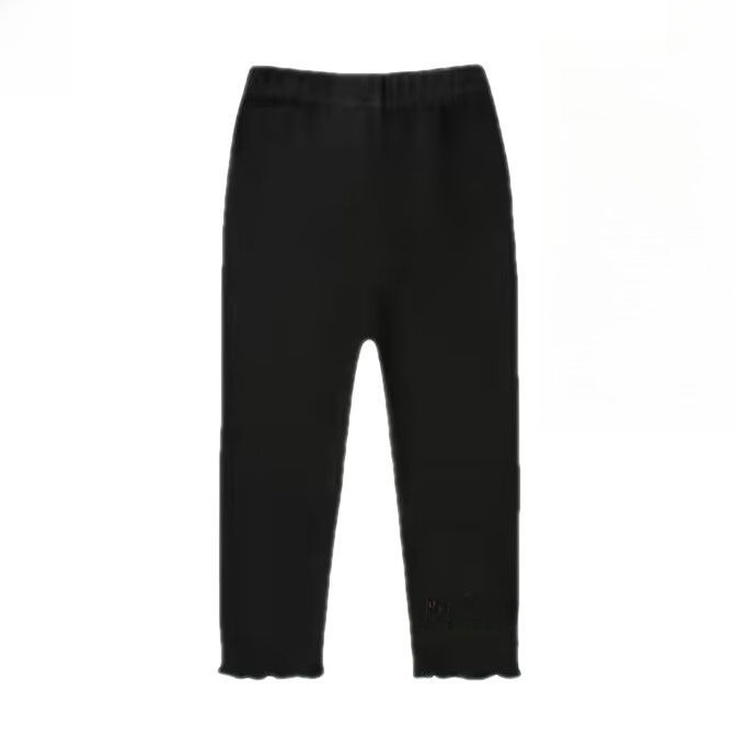 Foreign Trade Summer Clothes for Girls, Bear Cherry Embroider, Fashionable Ice Silk Thin Outer Wear Pants for Small and Medium-Sized Children