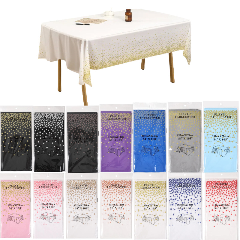 Скатерть в горошек, водонепроницаемая и маслостойкая, одноразовая, экспортная, европейская и американская, простая одноразовая скатерть