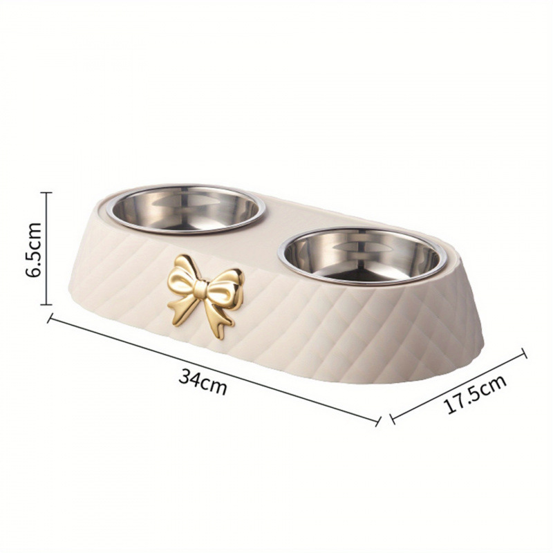 Pet Bowl Stainless Steel Dog Water and Food Bowl with Anti-Spill Feature