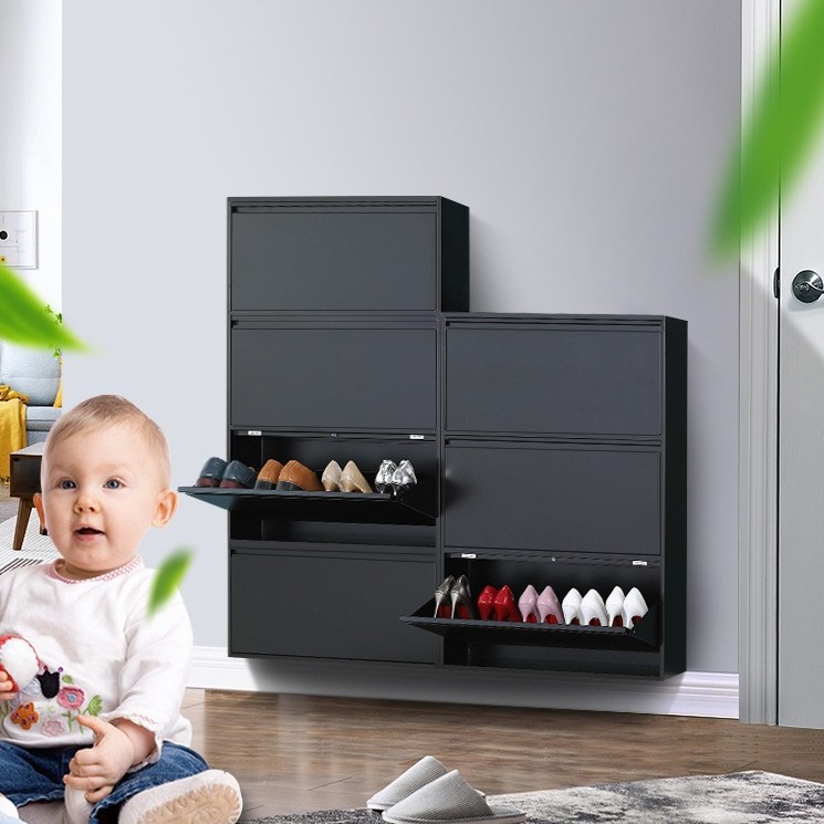 Flip Shoe Cabinet for Home Entrance, Shoe Cabinet Manufacturer Wholesale, Entry Door Shoe Cabinet, Suspended Small Apartment Entrance Flip Shoe Cabinet