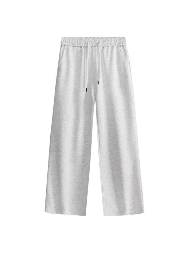 Huamian Autumn and Winter Trousers Straight Pants Men's Loose Wide-Leg Pants Student Activities Pure Color Trendyy Draped Workwear Trousers