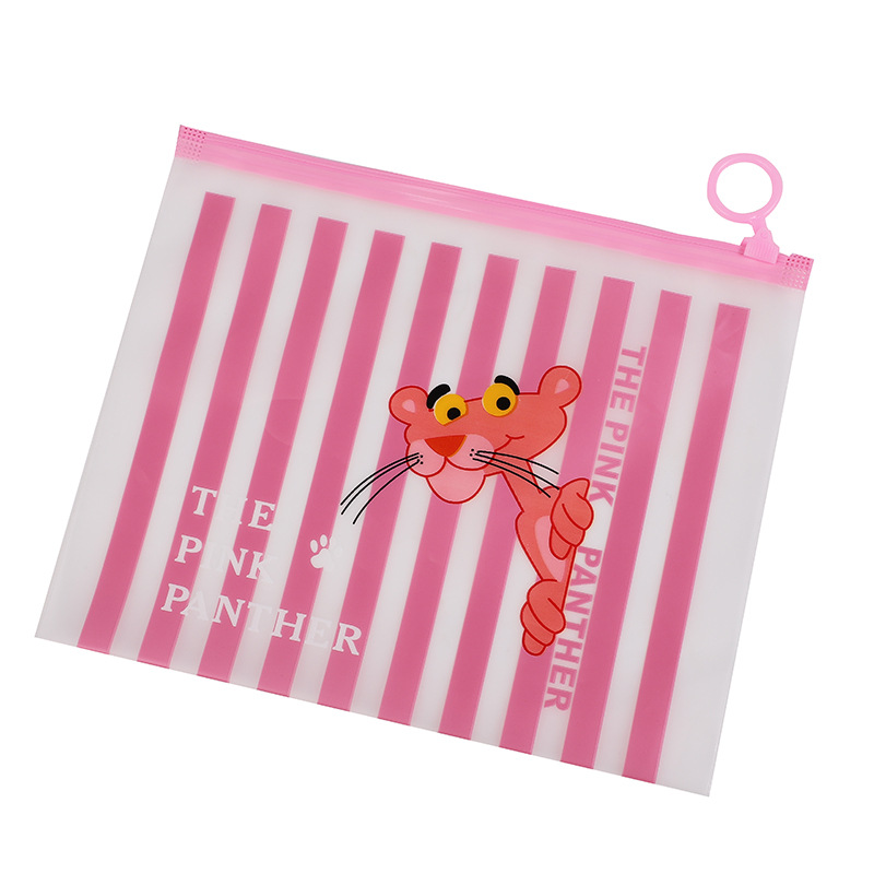 Translucent CPE Unicorn Pull Ring Pencil Case Cosmetic Pull Ring Bag Kindergarten Ice Sleeve Packaging Bag Fit Bag