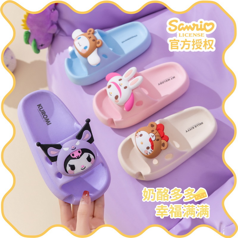 Шлепанцы Sanrio, родительско-детские, милые шлепанцы для девочек и женщин