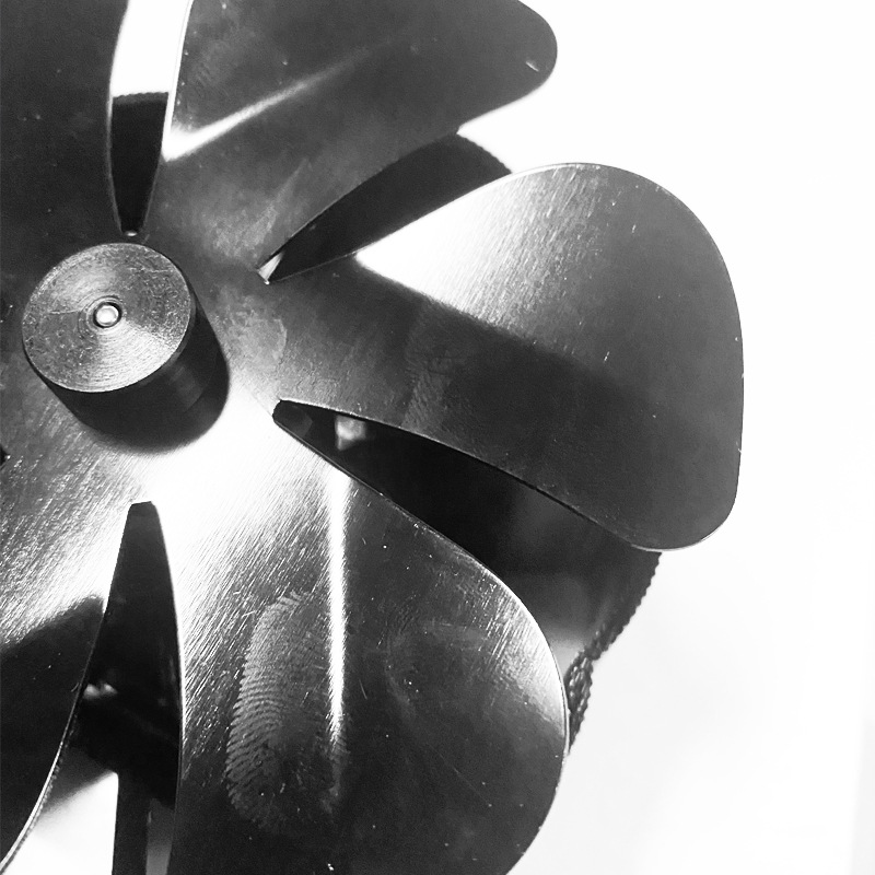 Cross-border Europe and the United States 6-leaf thermal power fireplace rotating fan Amazon fireplace aluminum alloy high temperature resistant thermal fan