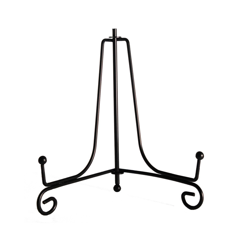 Solid Iron Tea Cake Holder Porcelain Plate Display Rack Pu'Er Tea Iron Bracket Electroplated Plate Rack Photo Frame Display Rack