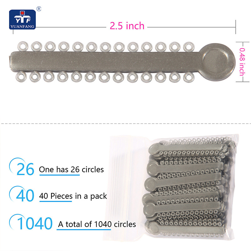 Orthodontic Ligation Ring Dental Consumables Oral Ligation Ring Color Corrective Ligation Ring Wholesale 37 Color Distant