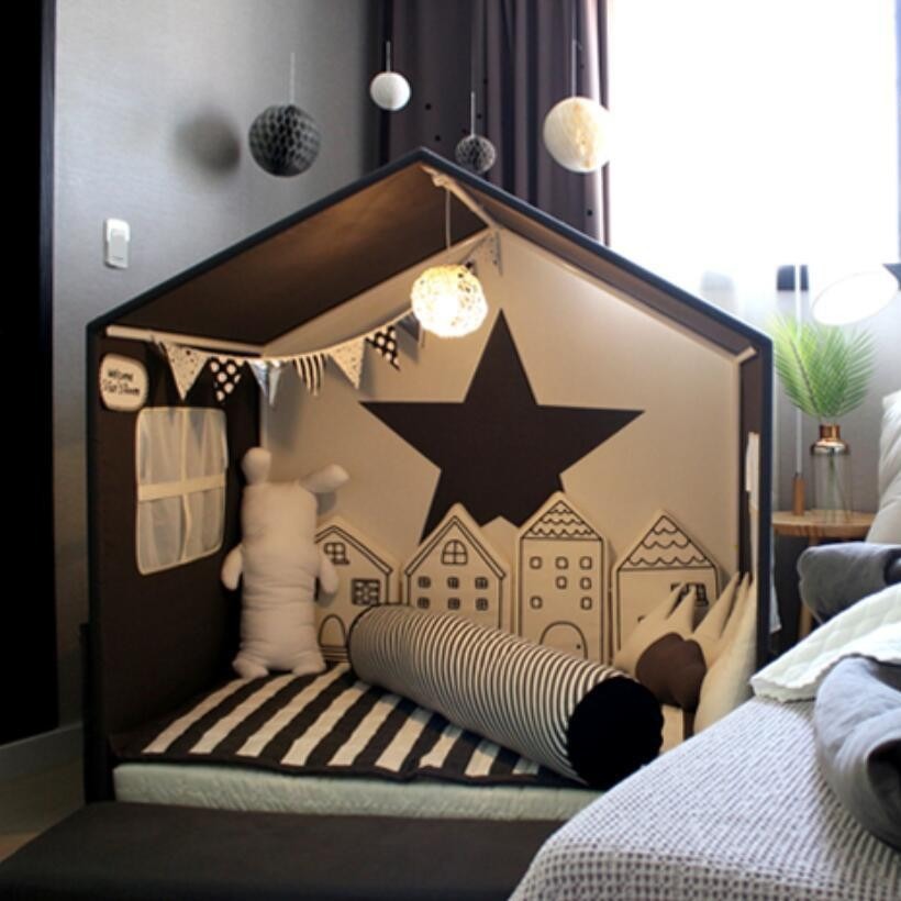 Ins Nordic Small House Bed Circumference Anti-collision Guardrail Multicolor
