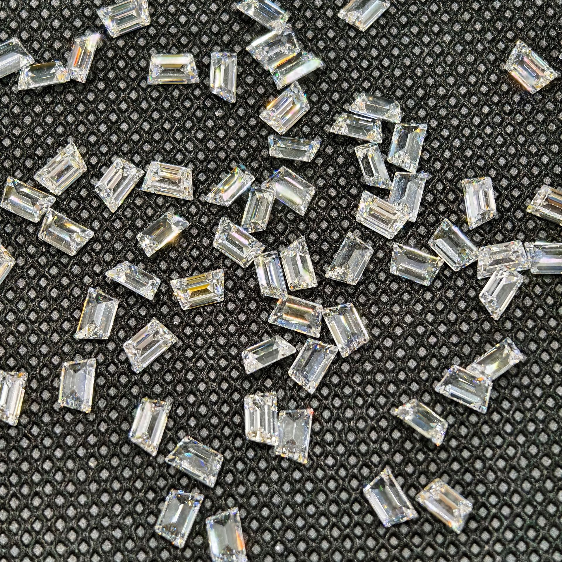 Boat-Shaped Ladder Square Cinnamon Thai Material 5Aspg Cut Zircon Cubic Zirconia Loose Stone