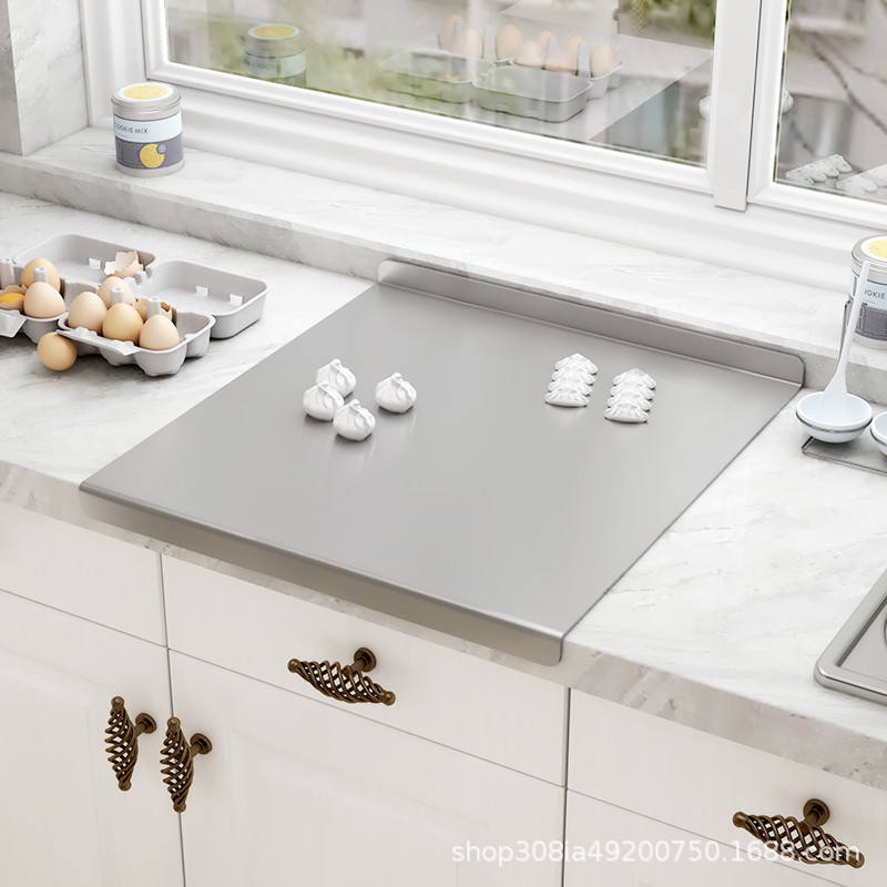 Stainless Steel Cutting Board Panel Household and Panel Rolling Panel Kneading Panel Baking Thickened Chopping Board Large Kitchen Cutting Board