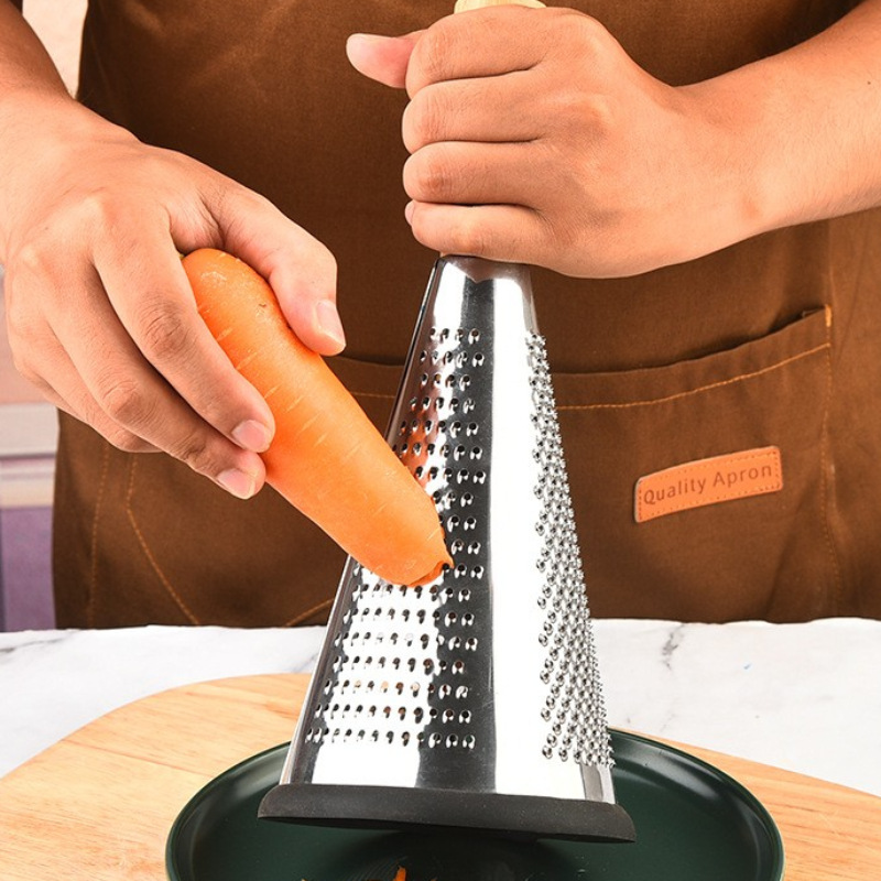 Source Factory Three-Sided Cyclone Round Grater Stainless Steel Grater Cheese Grater Potato Shredder