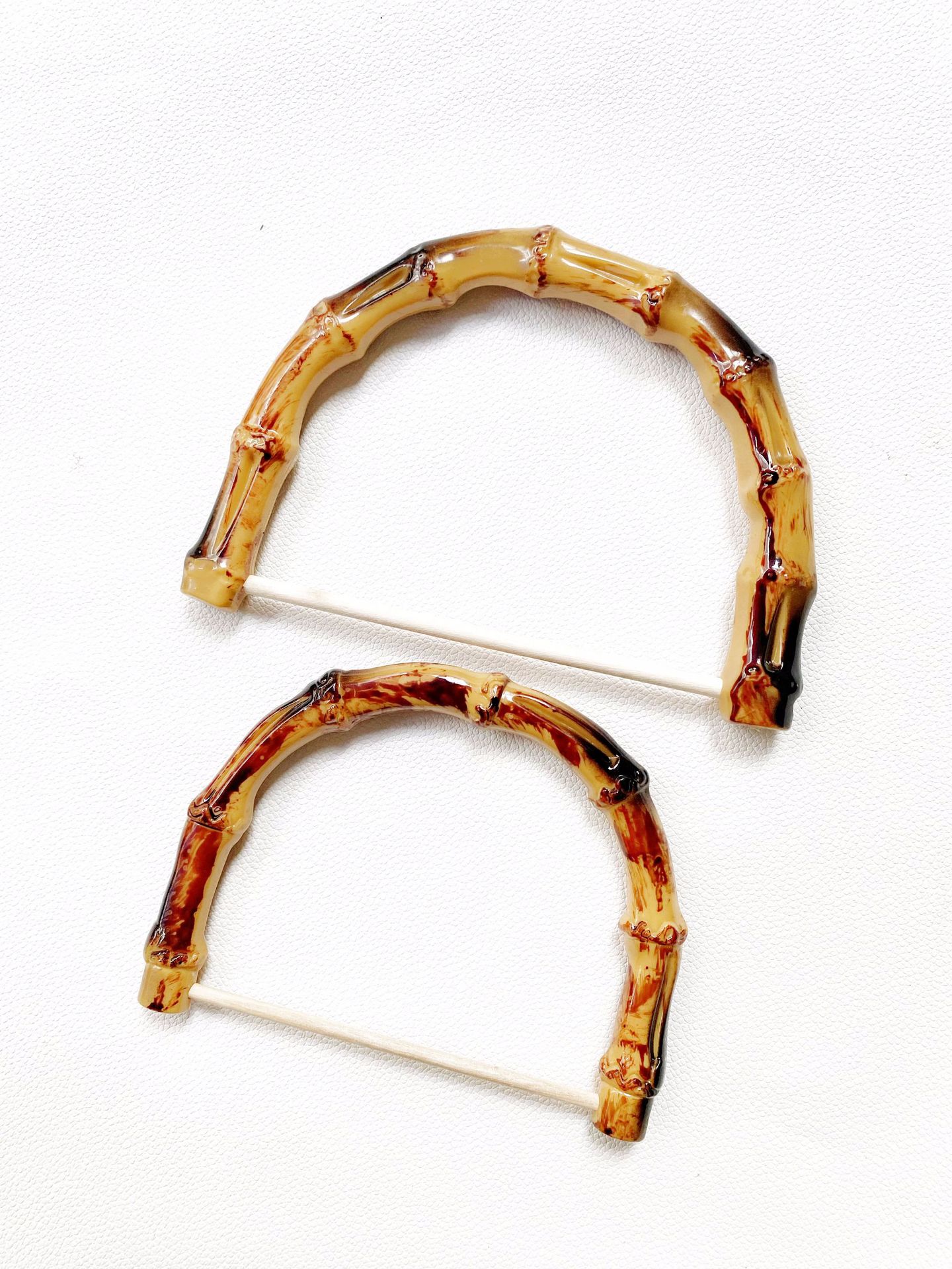Spot wholesale simulation plastic bamboo handle diy hand woven bag handle