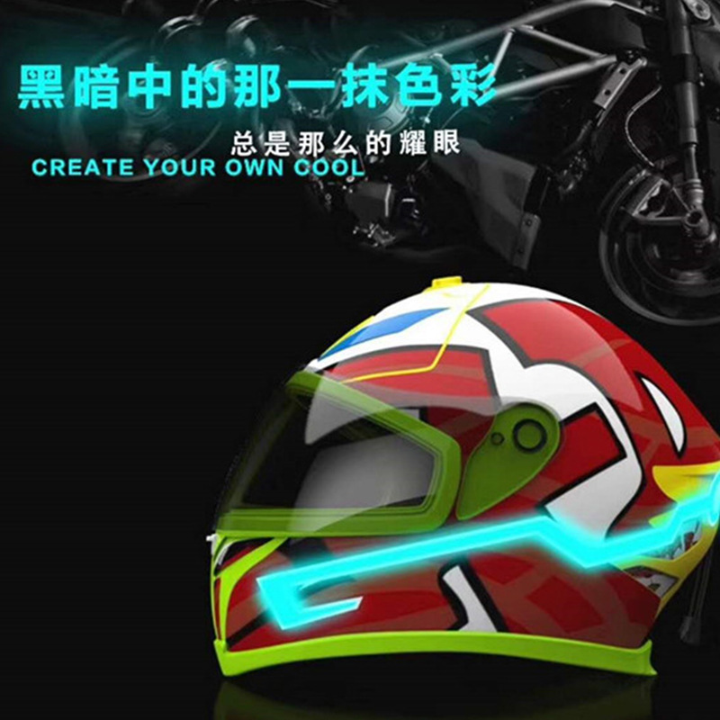 Cross-border supply internet celebrity luminous helmet Strip motorcycle helmet light bar classic one drag two helmet light bar