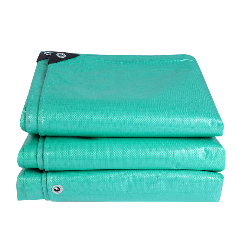 Processing and Customizing Thickened Double Green New Material Tarpaulin Waterproof Cloth Plastic Sunshade Outdoor Sun Protection and Rainproof Tarpaulin