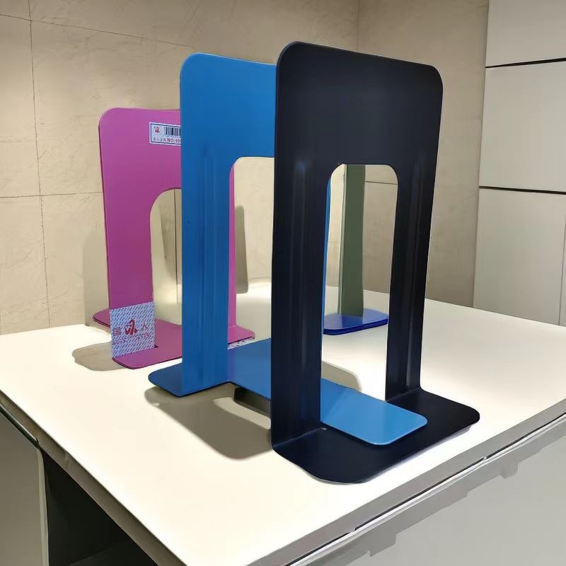 Iron Thickened Book Stand Student Office Desktop Storage Bookend Library Bookholder Metal Book Stand Simple
