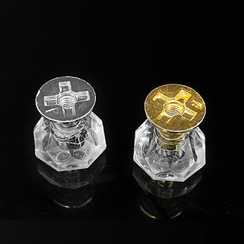 Transparent Acrylic Plastic Single Hole Crystal Handle Drawer Furniture Transparent Crystal Handle