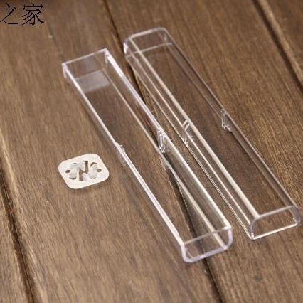 Spot full transparent pencil case small square pencil case quadrangular Crystal pencil case good quality