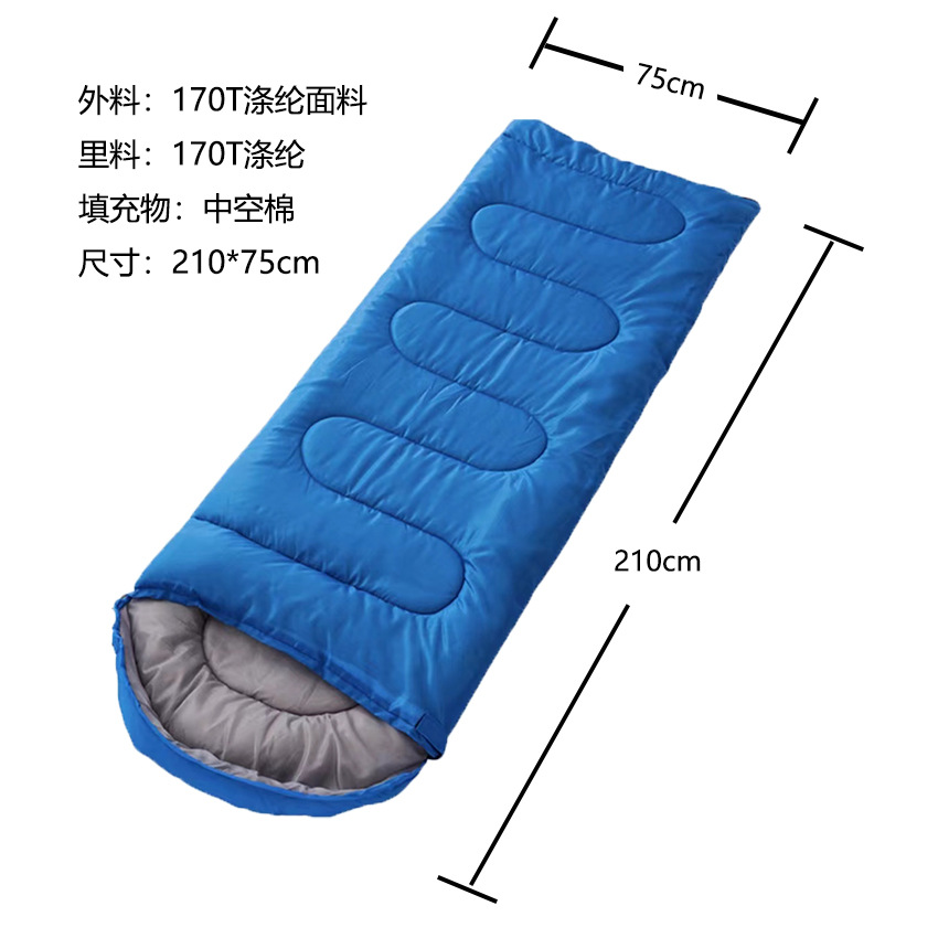 Factory emergency sleeping bag adult outdoor spring and autumn adult men and women thick warm portable camping camping single