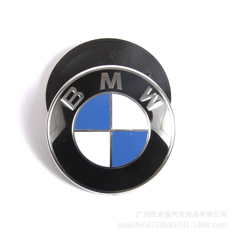 Suitable for BMW logo 82mm nose cover front logo original blue, white and black bottom modified 74mm rear logo