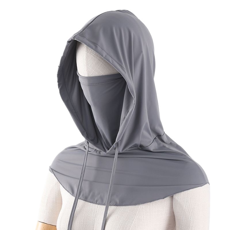 Neck Gaiter, Full Headgear and Hat, One-Piece Drop-Shipping Sun Protection Face Mask, Ice Silk Men's Anti-Uv Mask for Cycling