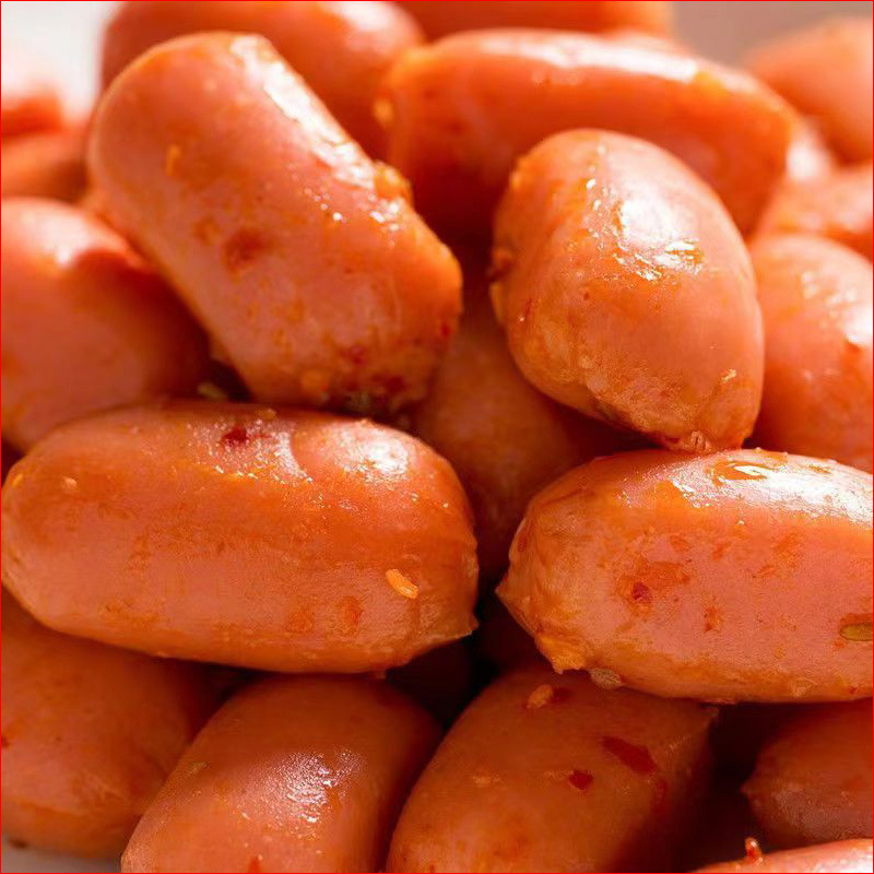 Qiliang Juicy Crispy Bone Grilled Sausage 80g Original Spicy Meat Date Sausage Hot Dog Sausage Drama Snacks Late Night Snacks to Satisfy Cravings