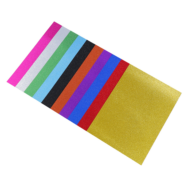 8K Glitter Gold Powder Paper Does Not Shed Powder Glitter Paper A4 Glitter Gold Powder Cardboard Kindergarten Kidsren DIY Handmade Materials