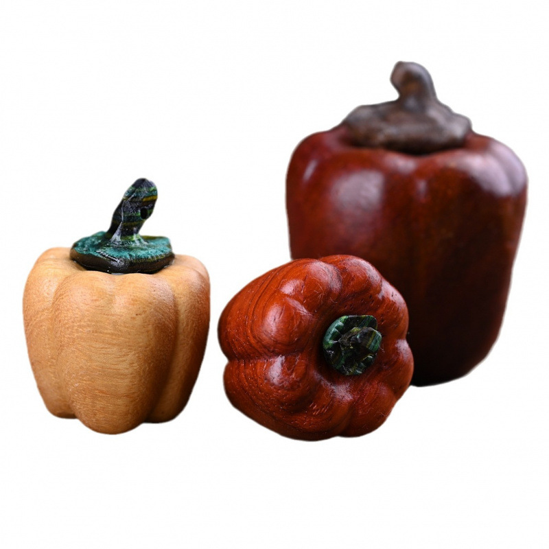 Large Collection of Wood Carving Fruits, Apples, Mangosteen, Persimmons, Pears, Pumpkins, Eggplants, DIY Accessories, Cute Kidsren's Gifts Wholesale
