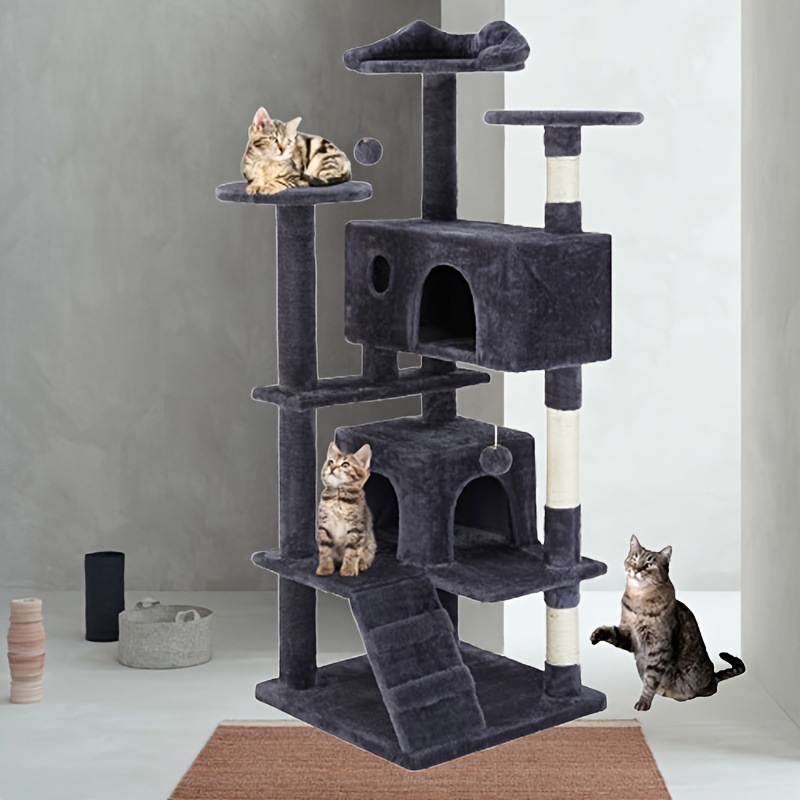 2026 New Cross-Border Dropshipping Cat Tree Tower for Cats to Play Indoors 54 High Game House Cross-Border Dropshipping