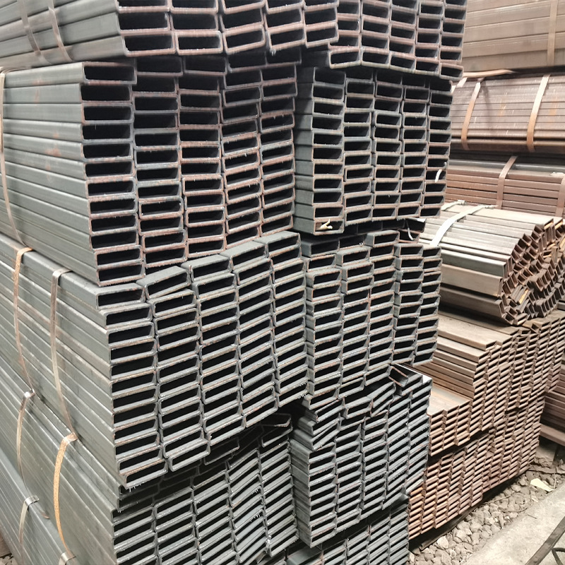 Factory Direct Supply of Galvanized Square Tubes for Construction Steel Structures, Black Material Hot-Rolled Rectangular Square Tubes, Aluminum-Magnesium Square Tubes
