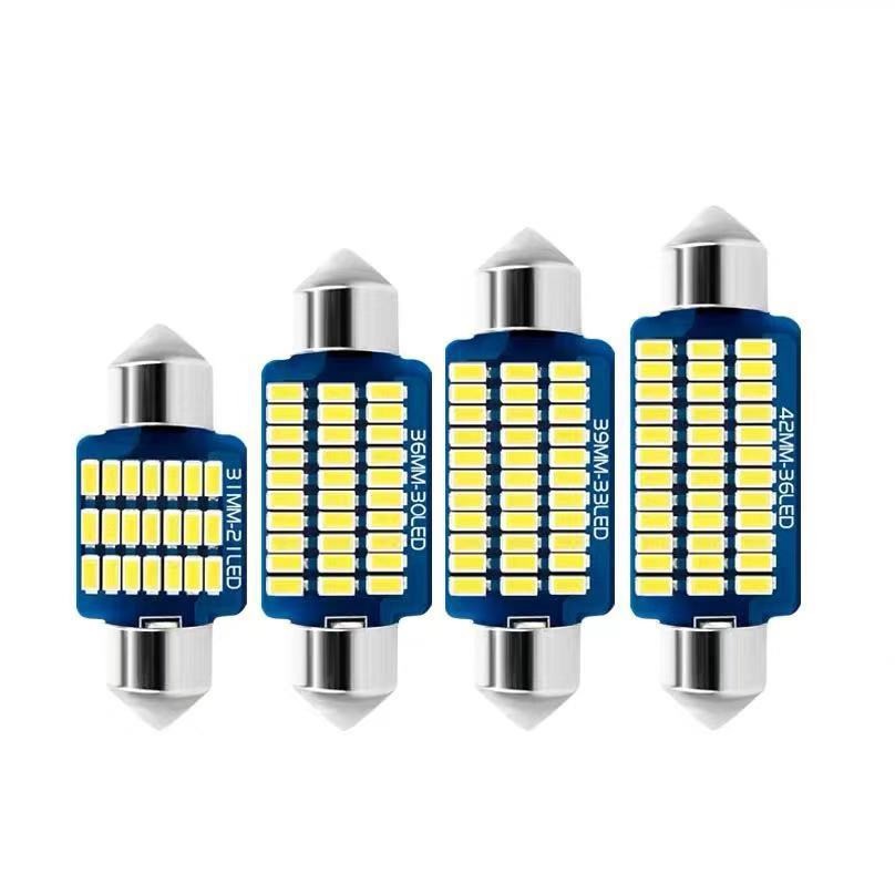 Автомобильный светодиодный потолочный светильник двойной наконечник 3014 31мм 36мм 39мм 41мм внутренний светильник для номерного знака