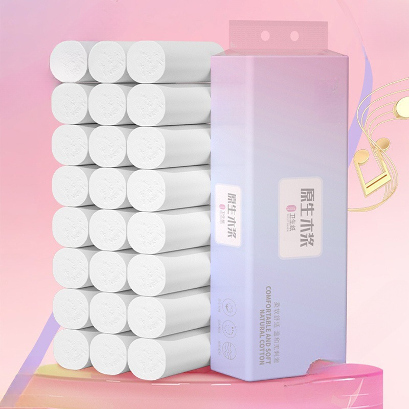 Toilet Paper Made from Virgin Wood Pulp for Home Use, Coreless Toilet Paper Rolls, Wholesale Box Quantity == Rolls