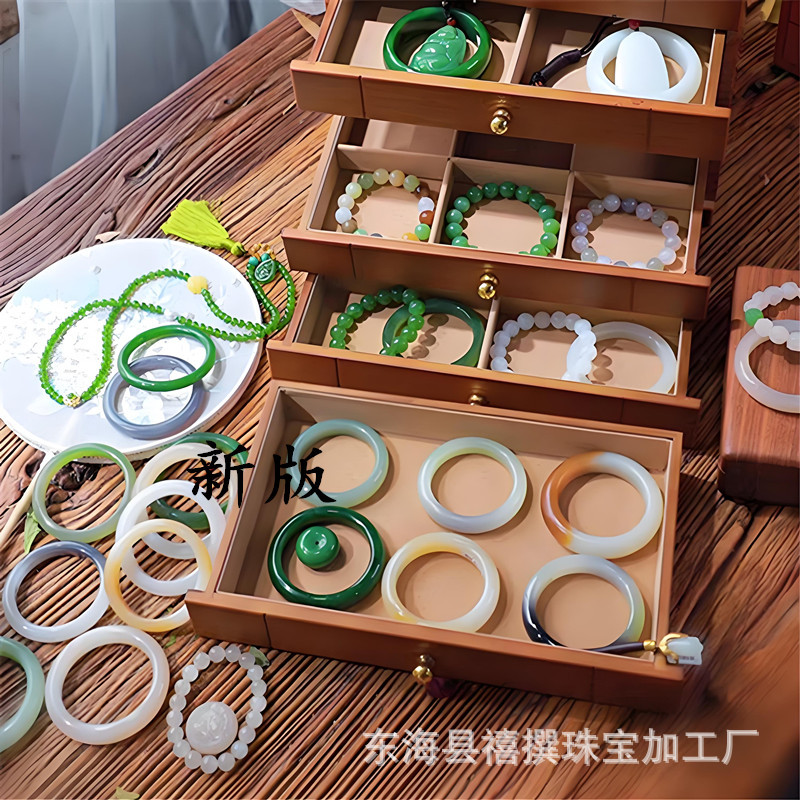 Оптовая натуральная нефритовая браслет с подвеской из яшмы для женщин в наличии