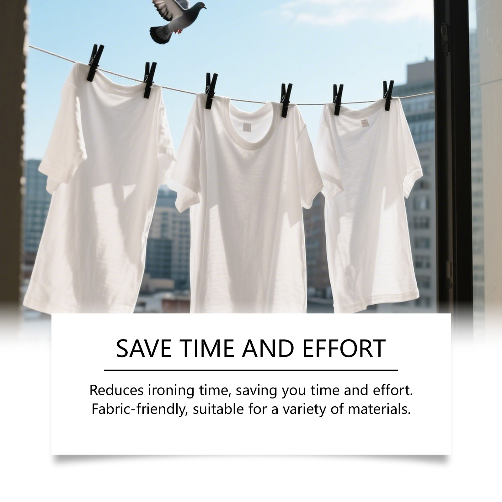 Jakehoe Clothing Wrinkle Removal Spray, No Ironing, Quick Flattening, Suitable for a Variety of Fabrics, Essential for Business Trips