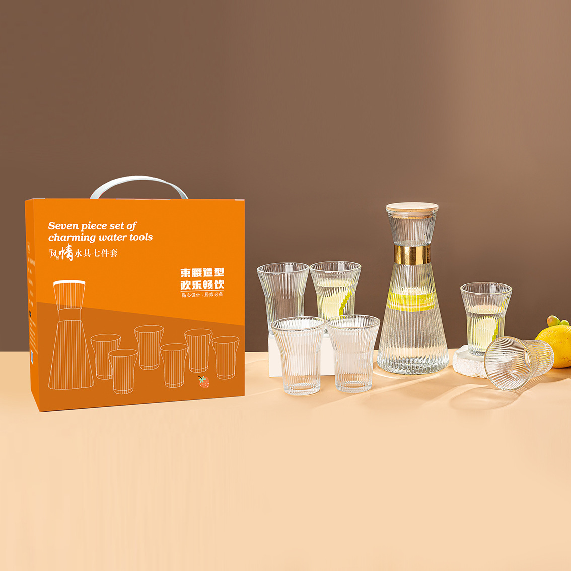 Новый Joy Мебель Двухпредметный Набор Органической Воды Стеклянные Промо Подарки