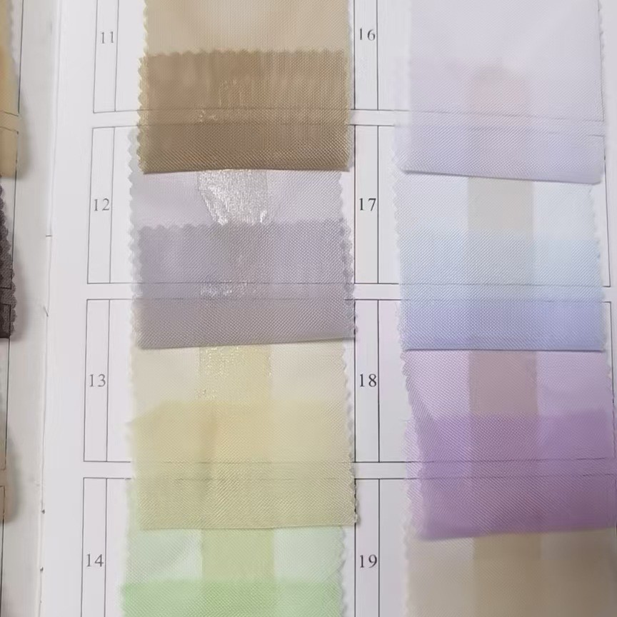 Cross-Border Single String Terylene Pure Color Blackout Curtain Fabric 45Gsm300Cm Source Manufacturer Fabric in Stock