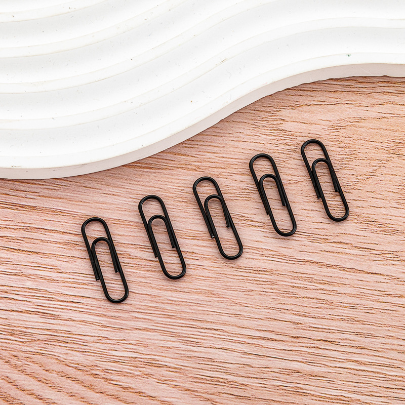 Colorful Plastic-Coated Paper Clips in Bulk Large and Small Binding Paper Clips Office Supplies 28mm Metal-Coated Paper Clips