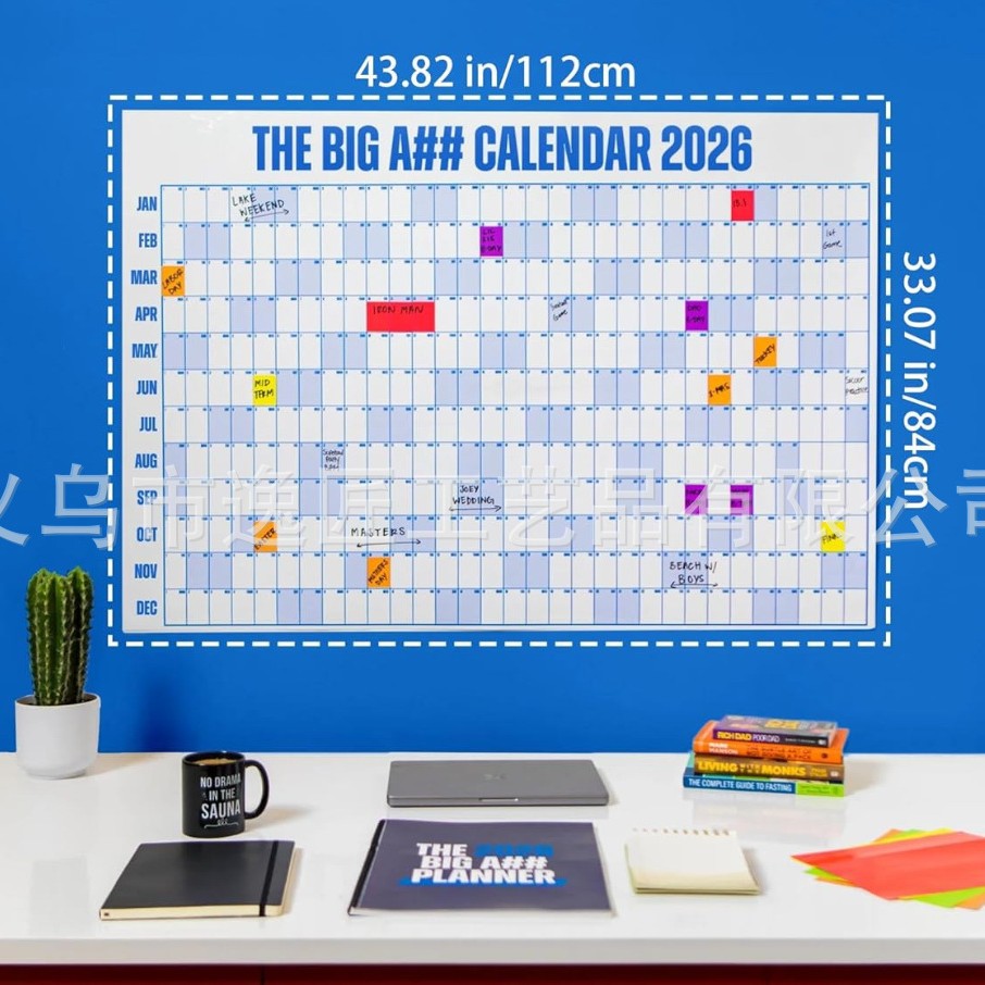 Cross-Border New Calendar the Big a # # Calendar Oversized 2026 Full Year Calendar Table Large Calendar